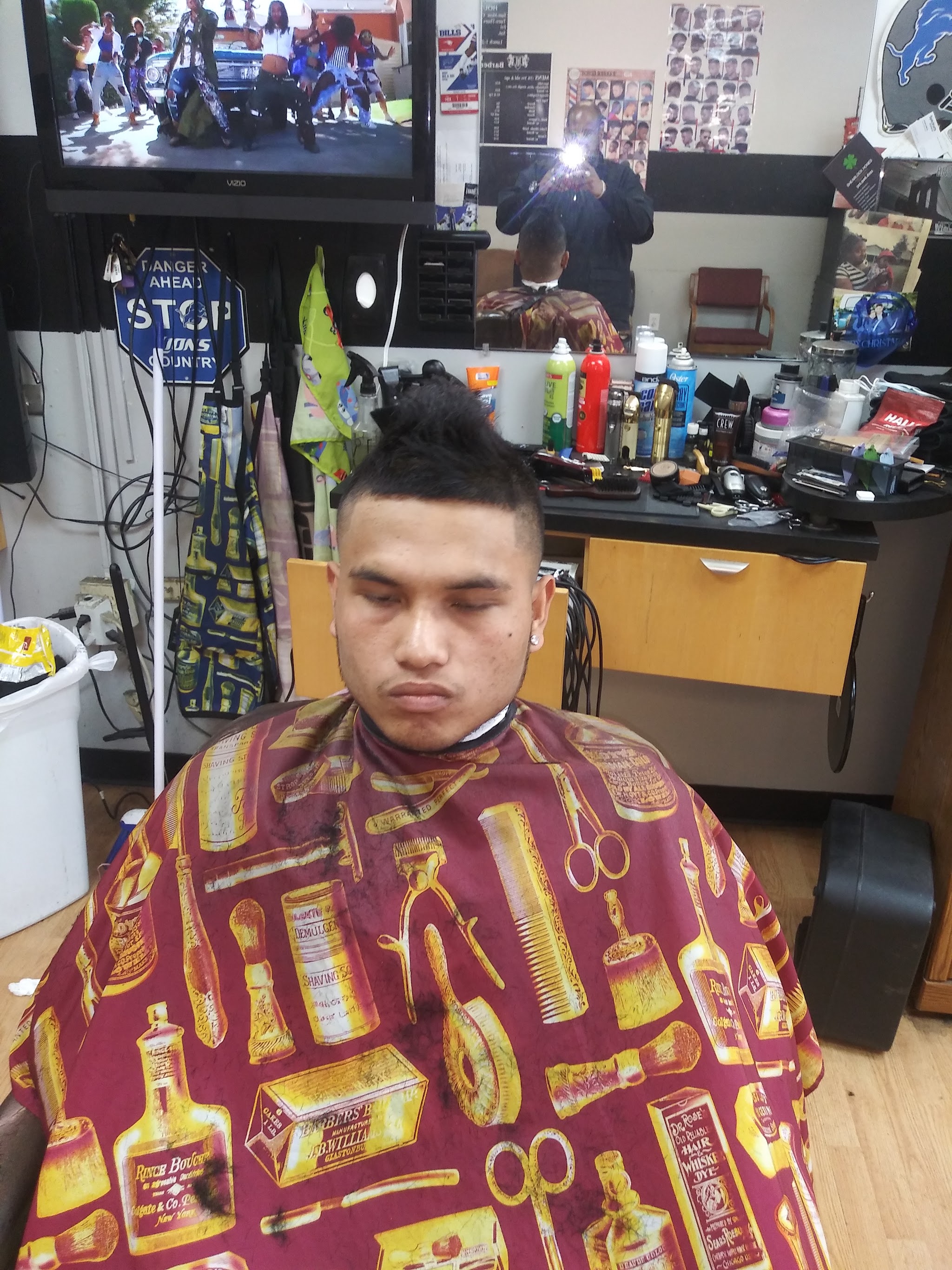 A fresh cut in the chair at our station